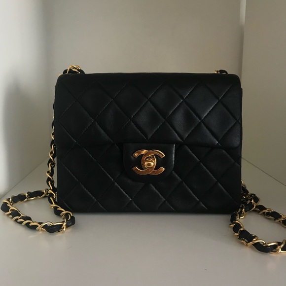 CHANEL Handbags - Vintage Chanel black square mini crossbody